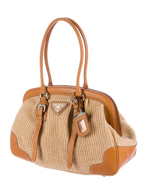 prada leather trimmed straw vogue|prada handbags uk.